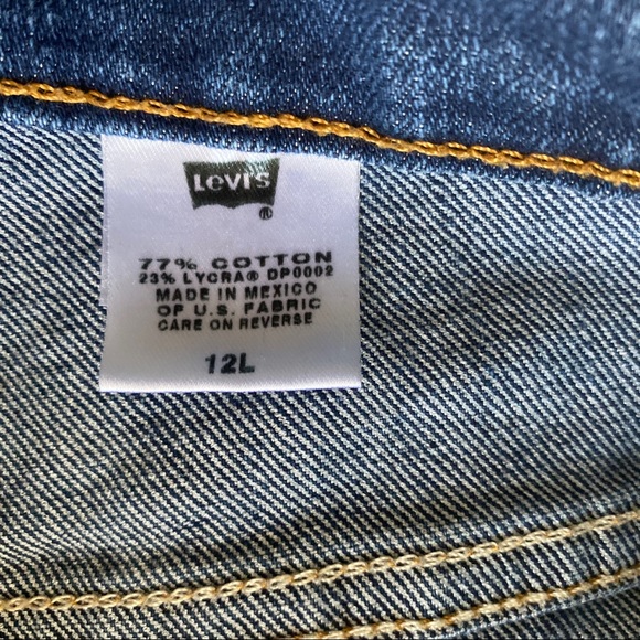 Levis 515 Womens Cutoff Denim Jean Shorts Cutoffs size 12 Red Tab - Picture 7 of 7